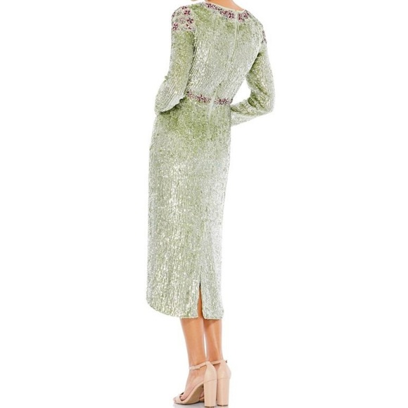 Mac Duggal | Long Sleeve Sequined Dress - Picture 2 of 5